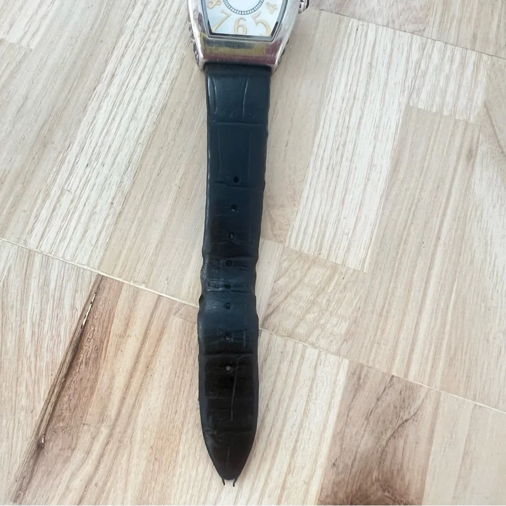 Ann King embrace ladies Curvex Sterling silver dress watch NEW BATTERY